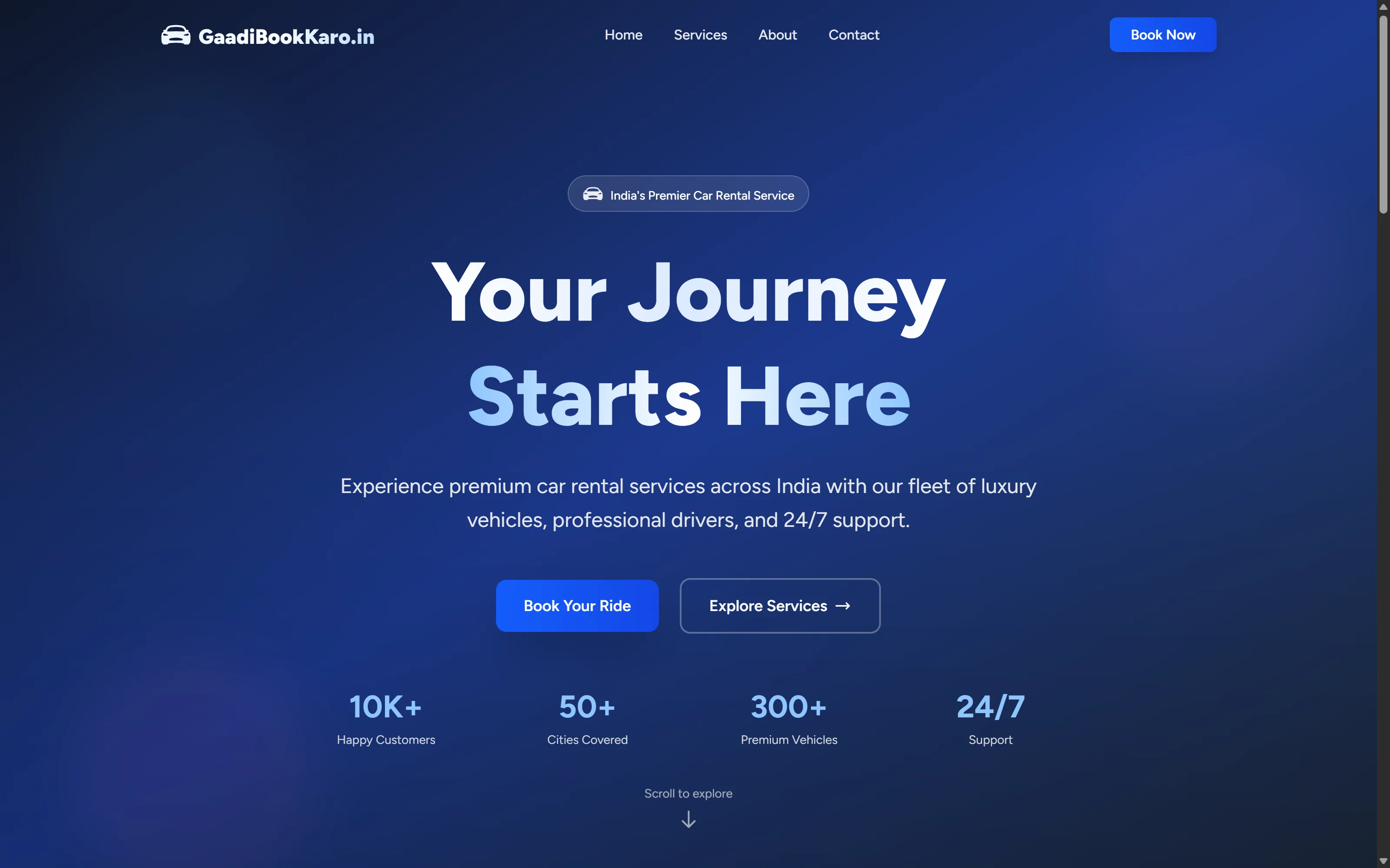 GaadiBookKaro website