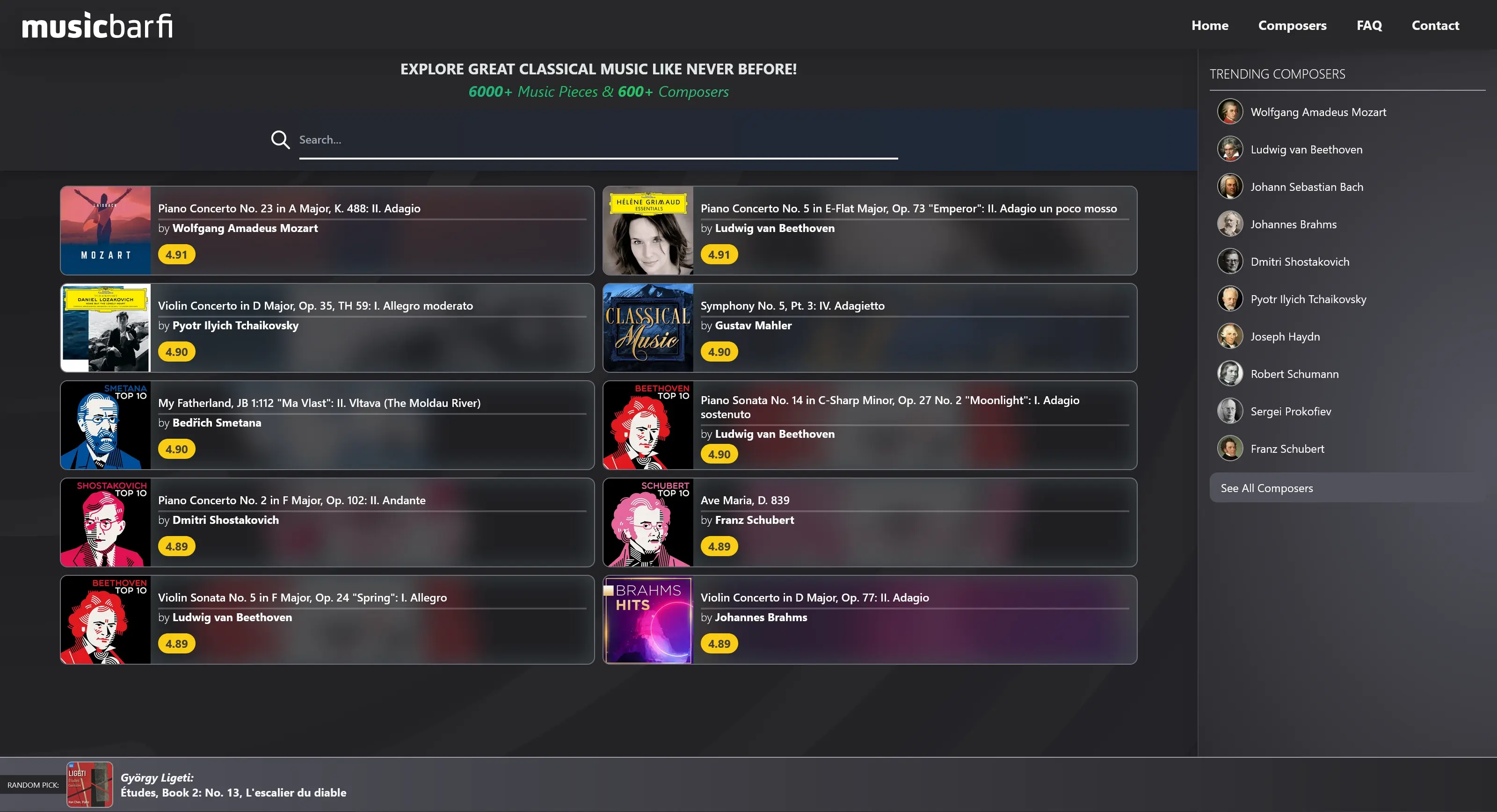 Musicbarfi website