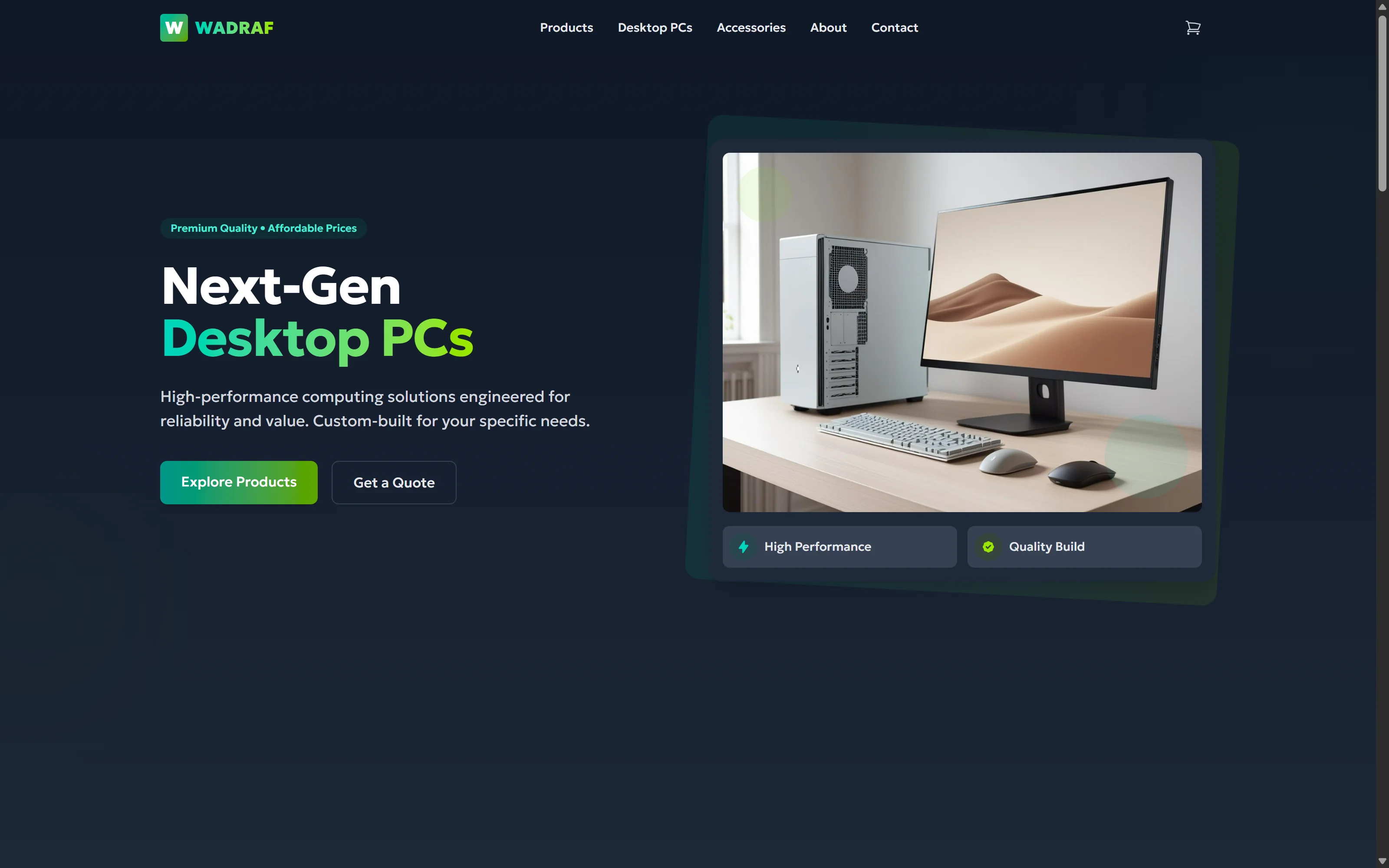 Wadraf Pvt. Ltd. website